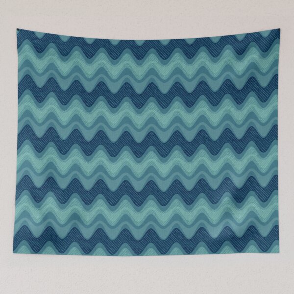 Item preview, Pacific Sunrise in Bold Blue designed and sold by fullermusings.
