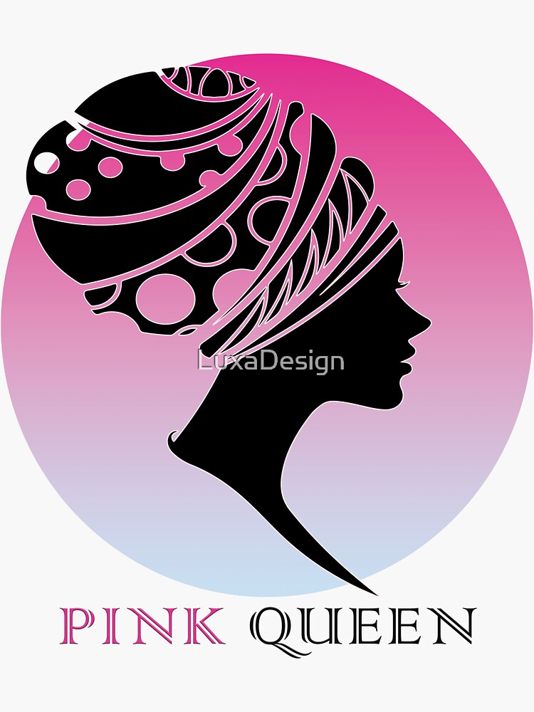 "Pink Queen" Sticker by LuxaDesign Redbubble