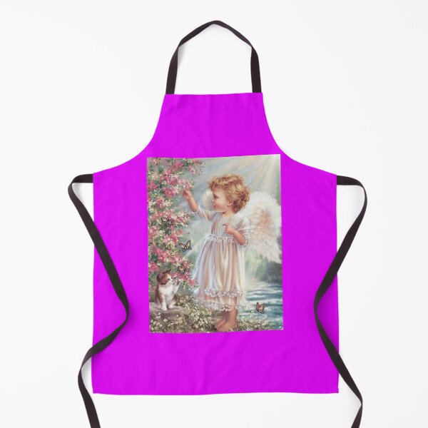 Item preview, Copy of Young Girl Angel Kitten Butterfly Cat Flower Pink designed and sold by Rowena Jones.