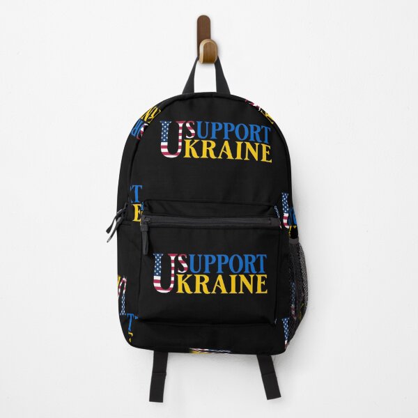 Item preview, US Support Ukraine Classic Blue Yellow Typography Phrase designed and sold by Vasabi88.