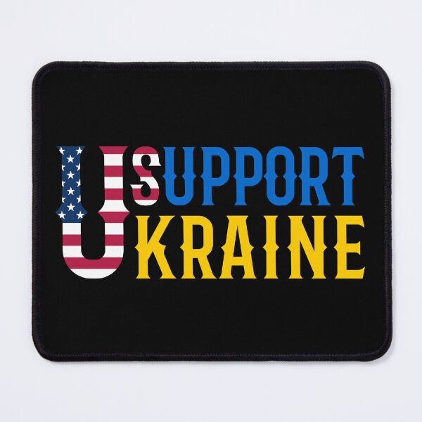 Item preview, US Support Ukraine Tattoo Blue Yellow Typography Phrase designed and sold by Vasabi88.
