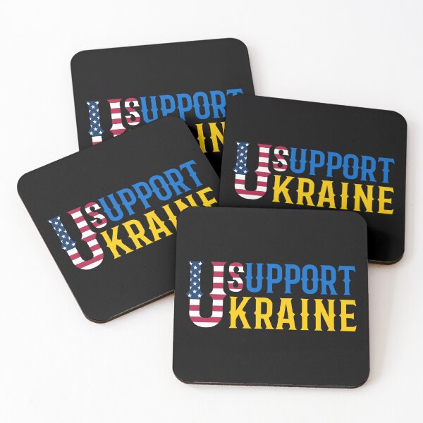 Item preview, US Support Ukraine Tattoo Blue Yellow Typography Phrase designed and sold by Vasabi88.