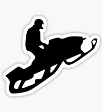 snowmobile silhouettes Sticker
