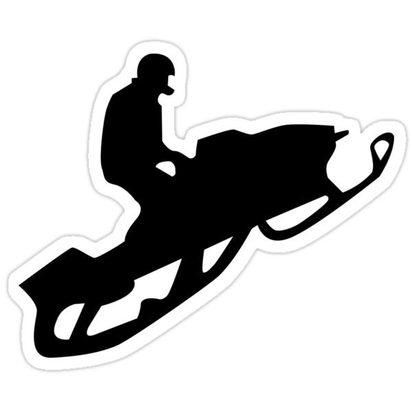 "snowmobile silhouettes" Stickers by asyrum | Redbubble