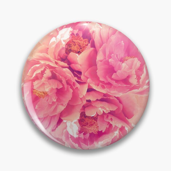 Item preview, Peony Garden Coral pink peonies designed and sold by Glimmersmith.