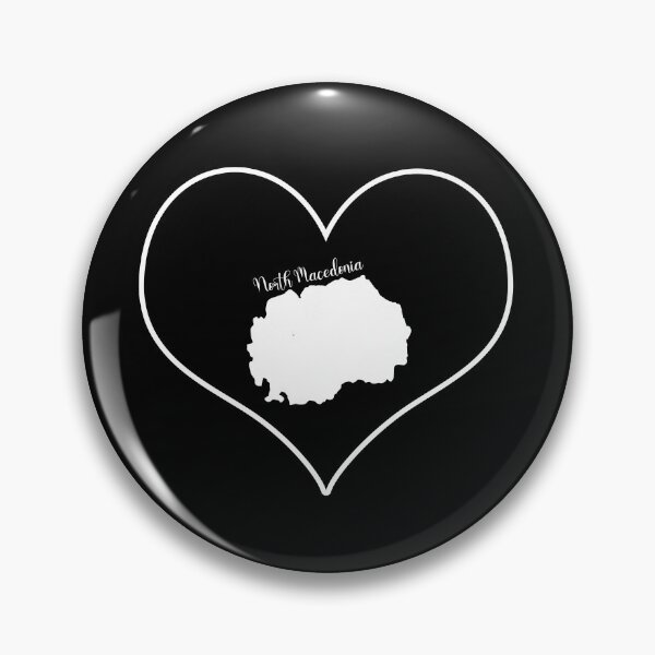 Item preview, Black heart map North Macedonia designed and sold by Astralia.