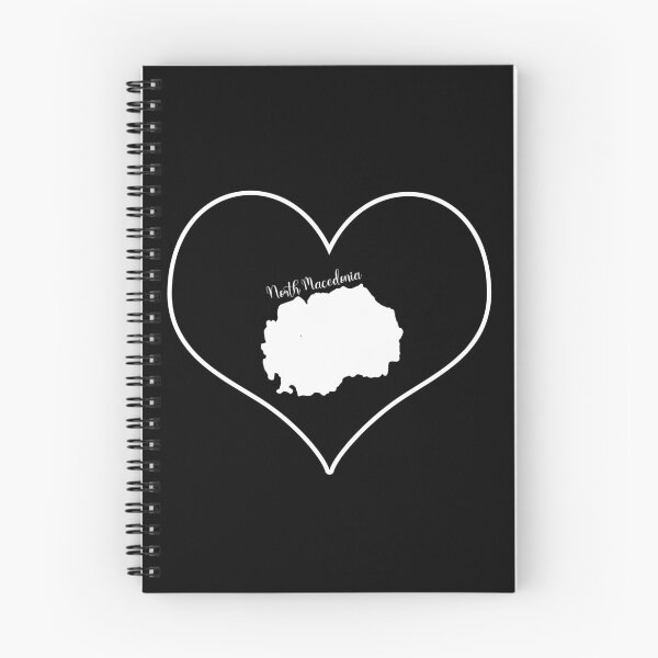 Item preview, Black heart map North Macedonia designed and sold by Astralia.