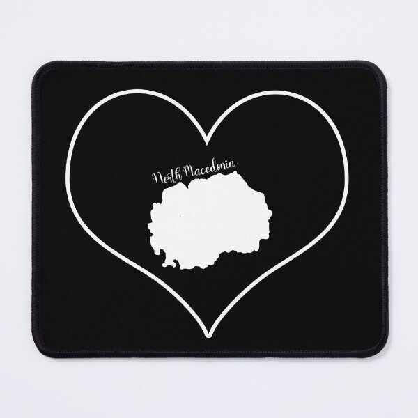 Item preview, Black heart map North Macedonia designed and sold by Astralia.