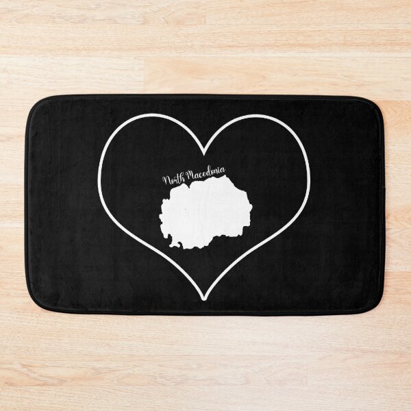 Item preview, Black heart map North Macedonia designed and sold by Astralia.