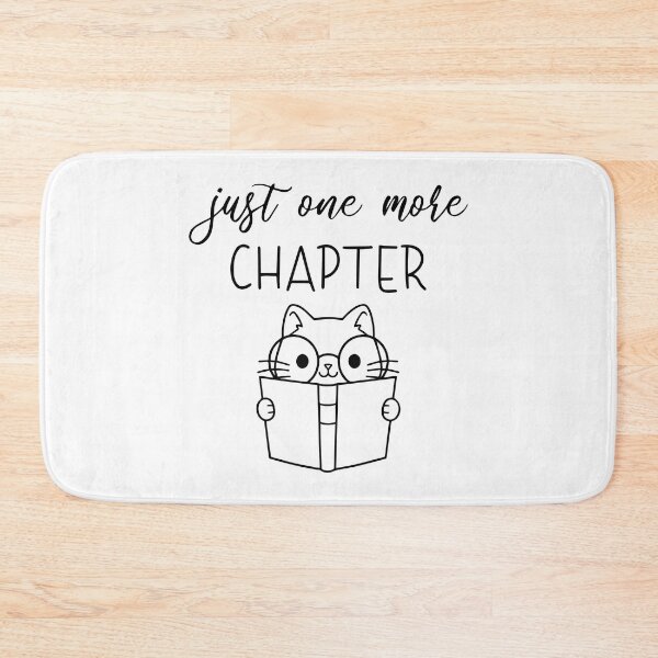 Item preview, Funny Cat Reading Quote for Book Lovers Just One More Chapter designed and sold by YaliliArt.