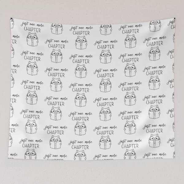 Item preview, Funny Cat Reading Quote for Book Lovers Just One More Chapter designed and sold by YaliliArt.
