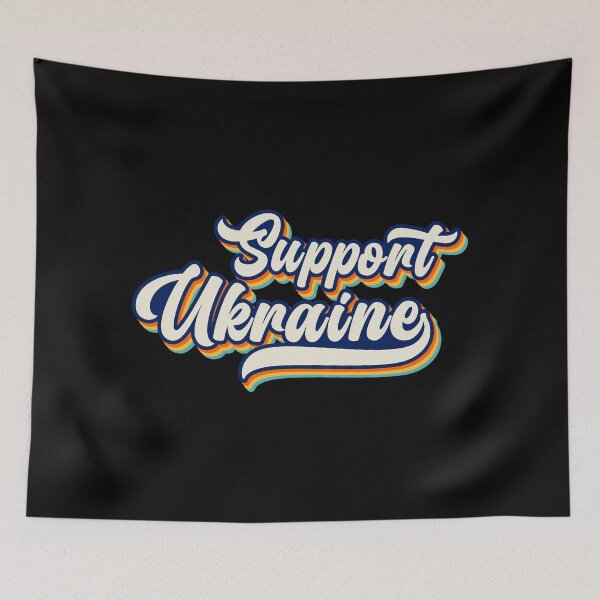 Item preview, Support Ukraine Old Blue Green Typography Phrase designed and sold by Vasabi88.