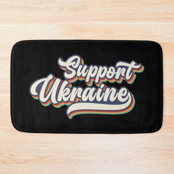 Item preview, Support Ukraine Old Flat Blue Green Typography Phrase designed and sold by Vasabi88.