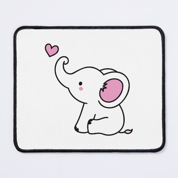 Item preview, Baby Elephant Pink Heart designed and sold by YaliliArt.