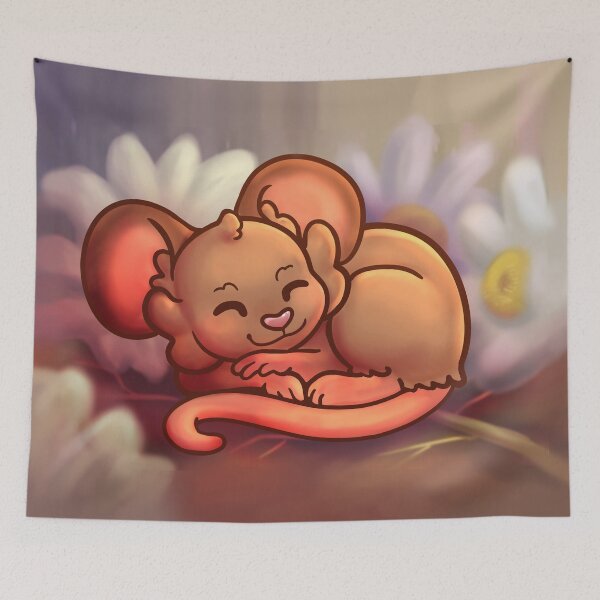 Item preview, Mouse napping with daisies  designed and sold by OrangeRamphasto.