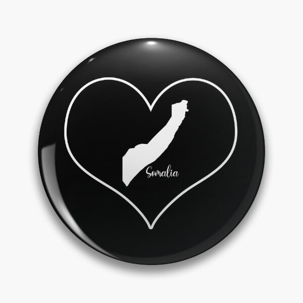 Item preview, Black heart map Somalia designed and sold by Astralia.