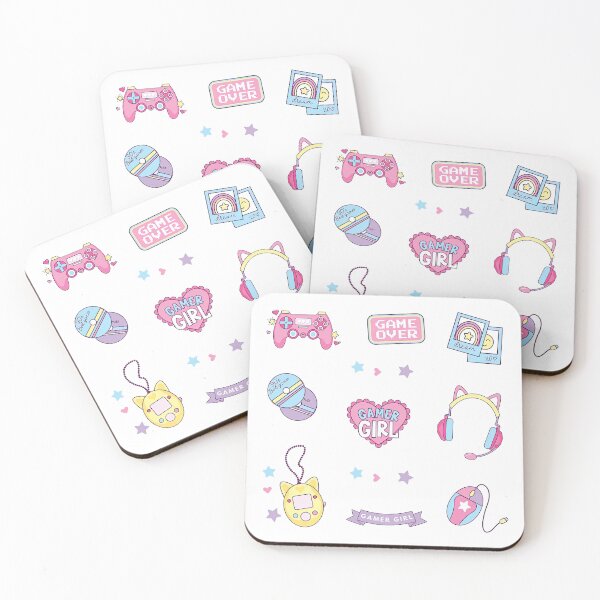 Item preview, Gamer Girl Aesthetic Stickers Pack, Gamer Girl kawaii elements set designed and sold by graphic-genie.