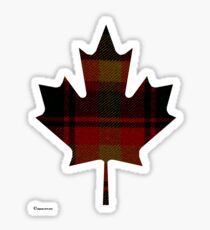 Canada's National Tartan in Maple Leaf Sticker