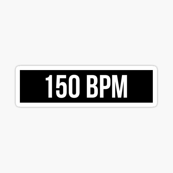 Hardstyle 150 BPM (noir) Sticker