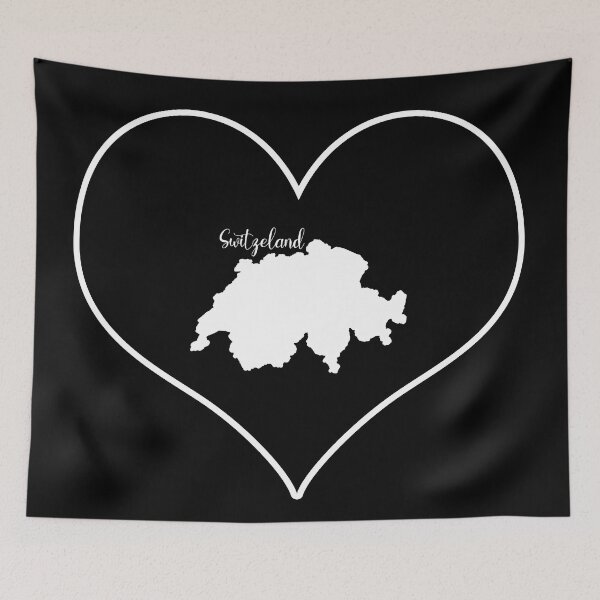 Item preview, Black heart map Switzerland designed and sold by Astralia.