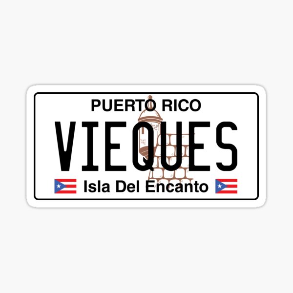 PR Plate - Vieques Sticker