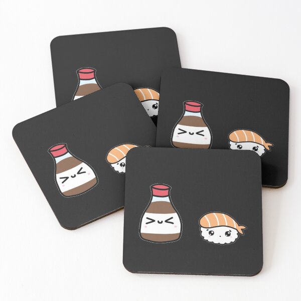 Item preview, Kawaii Soy Sauce and Sushi Characters designed and sold by CamrinDushop.