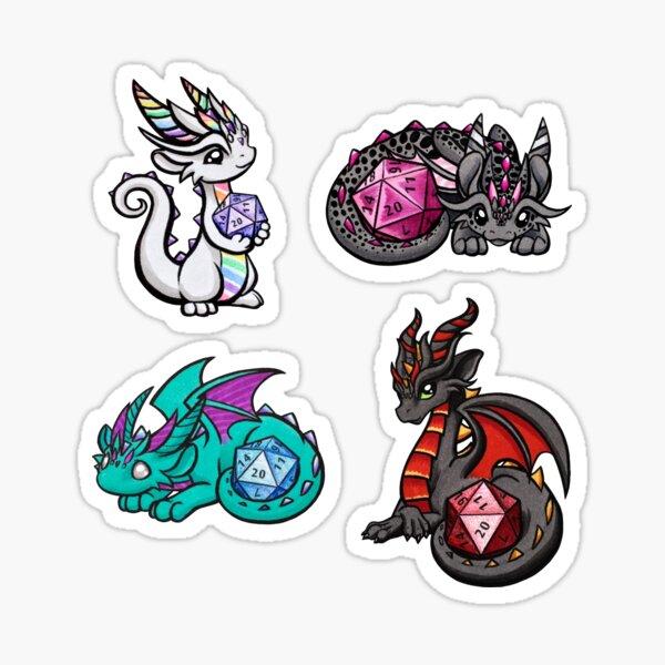 Dice Dragon Sticker Pack Sticker