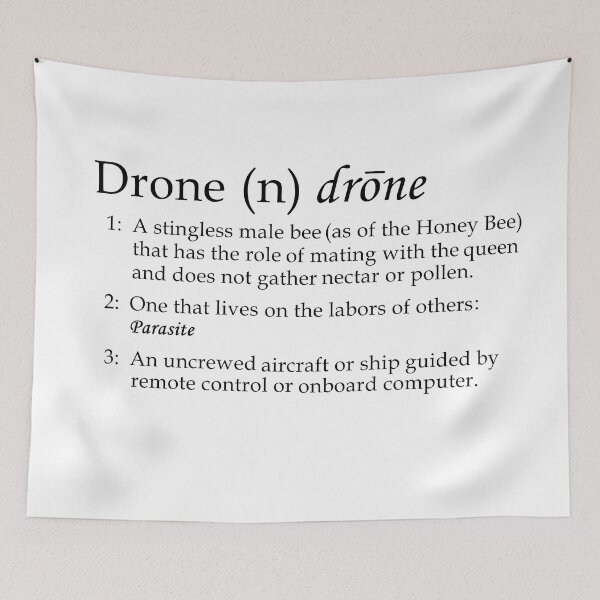 Item preview, Drone -The Dictionary Definition - Black Text designed and sold by MountMercantile.