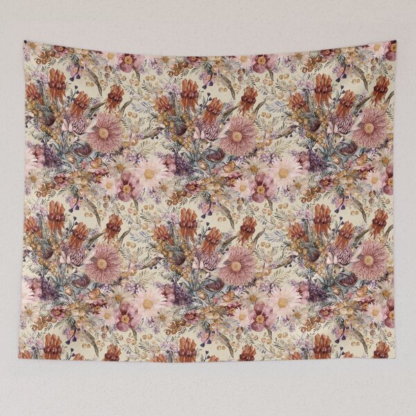 Item preview, Romantic Vintage Australian Watercolour Wildflowers designed and sold by Sketchbook Designs.