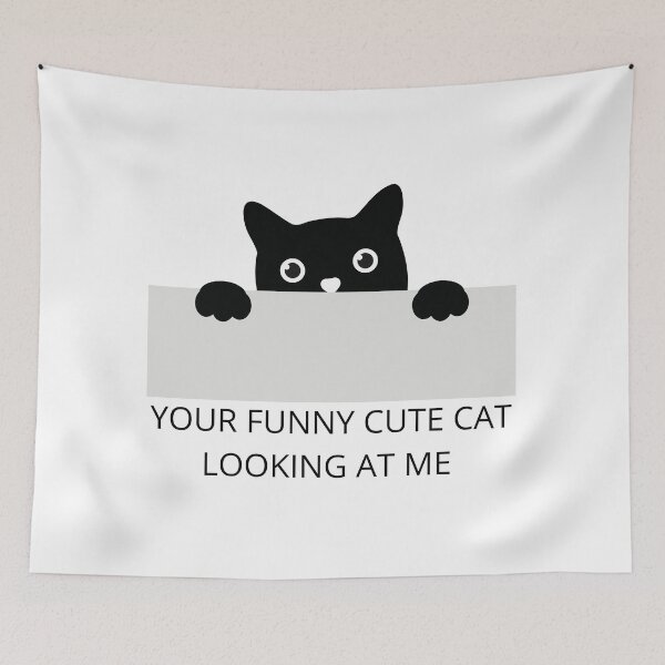 Item preview, your funny cute cat looking at me designed and sold by madraso.