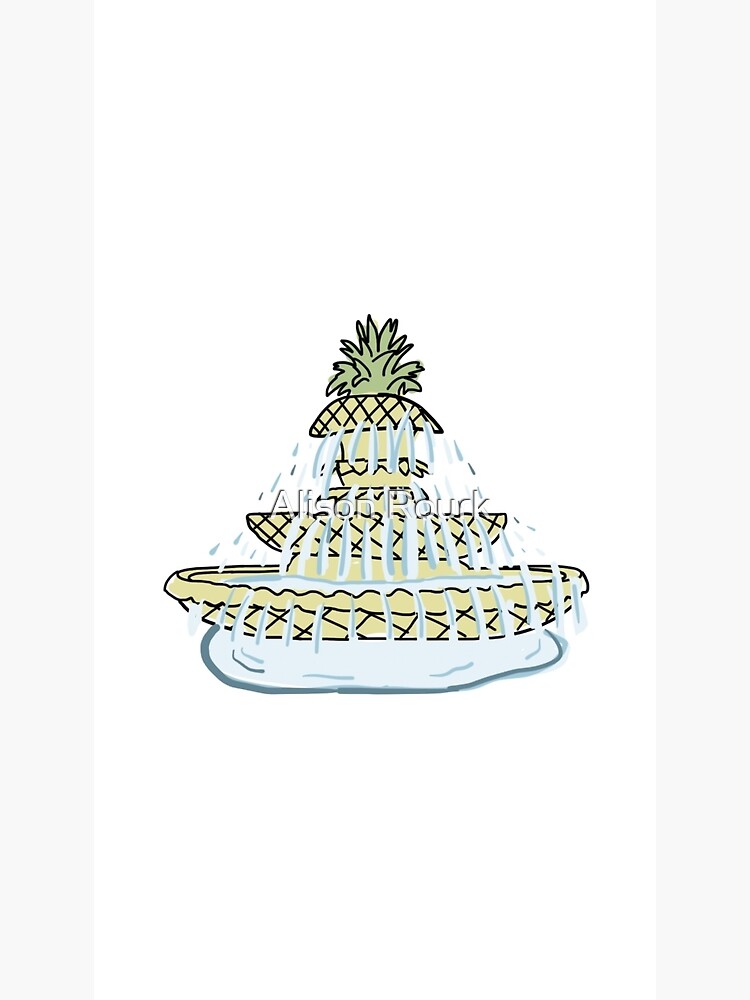 "Charleston Pineapple Fountain" Art Print by alisonrourk Redbubble