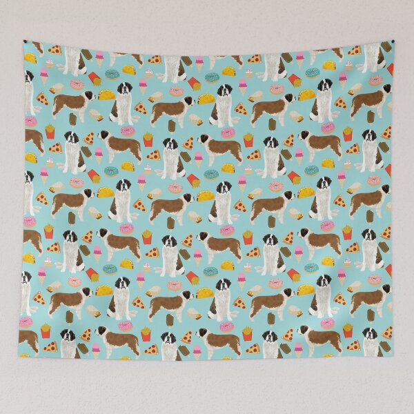 Item preview, St. Bernard junk food fast food french fries dog breed pattern cute pet gifts by PetFriendly designed and sold by PetFriendly.