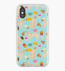 Vinilo o funda para iPhone Golden Retriever donuts papas fritas helado pizzas regalos divertidos perro razas de perros por PetFriendly
