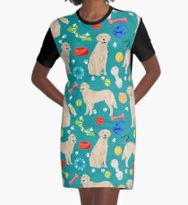 Golden Retriever pet friendly dog breeds dog toys cute dog gifts for dog lovers by PetFriendly Graphic T-Shirt Dress