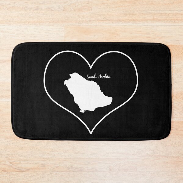 Item preview, Black heart map Saudi Arabia designed and sold by Astralia.