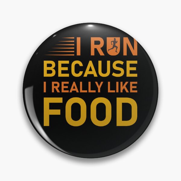 Item preview, I Run Because I Really Like Food Running Funny Sticker designed and sold by rosebell76.
