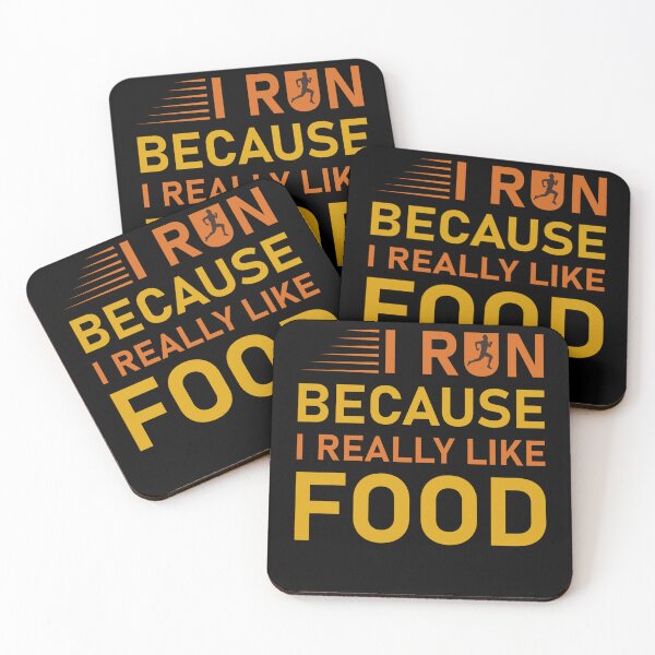 Item preview, I Run Because I Really Like Food Running Funny Sticker designed and sold by rosebell76.