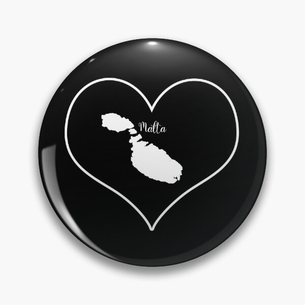 Item preview, Black heart map Malta designed and sold by Astralia.
