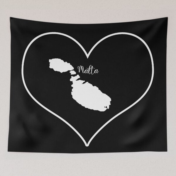 Item preview, Black heart map Malta designed and sold by Astralia.