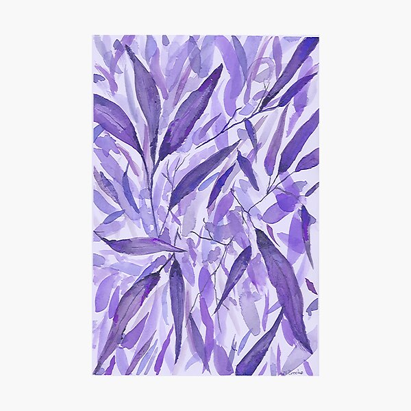 Item preview, Gum Leaf Litter - watercolor art - Purple palette designed and sold by Jill Brooke.