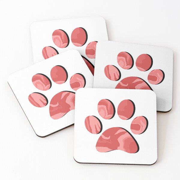 Item preview, Red Marble Paw Print designed and sold by ViviTV.