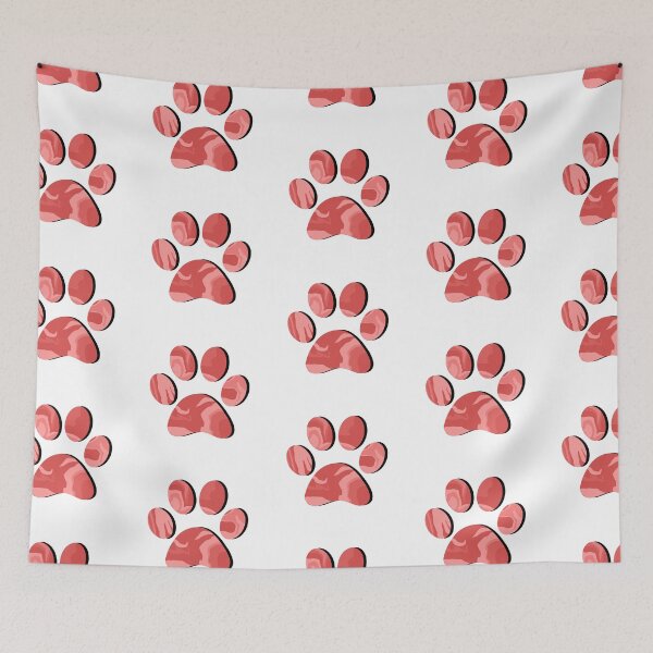 Item preview, Red Marble Paw Print designed and sold by ViviTV.
