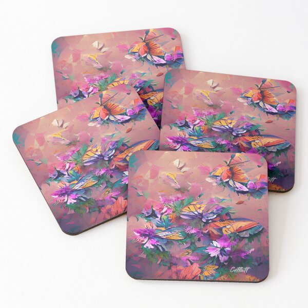 Item preview, Spring Fashion Pattern - Morphing Butterflies and Flowers designed and sold by CattlettArt.