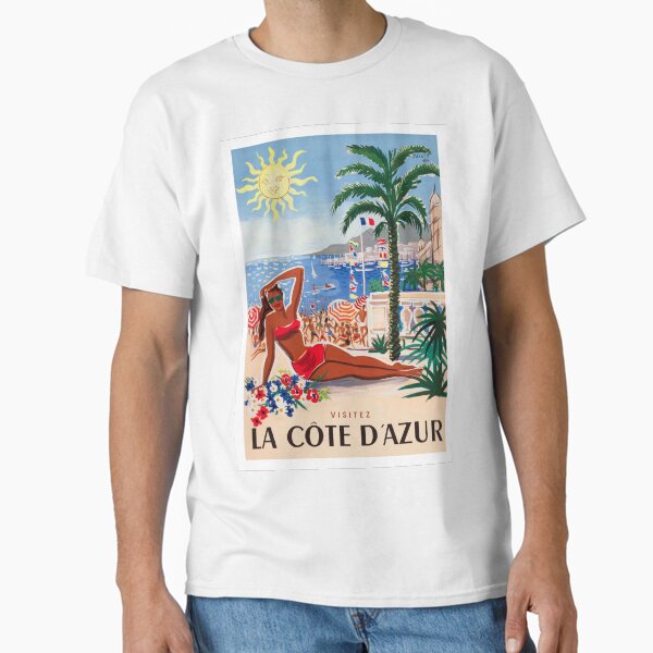 1955 France Visit La Cote D'Azur Travel Poster Classic T-Shirt
