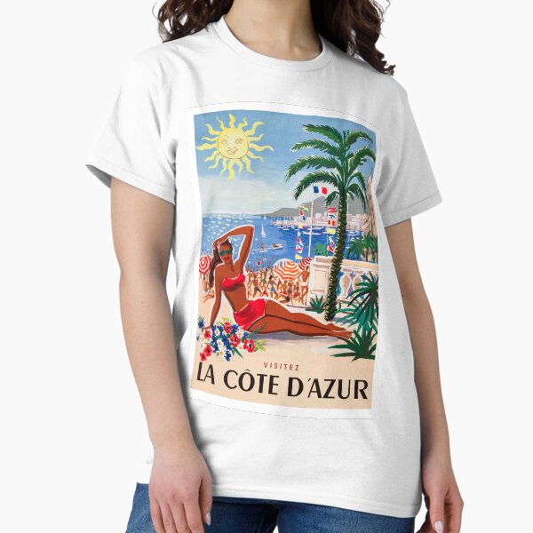 Item preview, 1955 France Visit La Cote D'Azur Travel Poster designed and sold by retrographics.