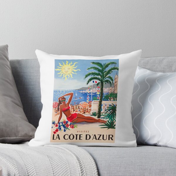 Item preview, 1955 France Visit La Cote D'Azur Travel Poster designed and sold by retrographics.