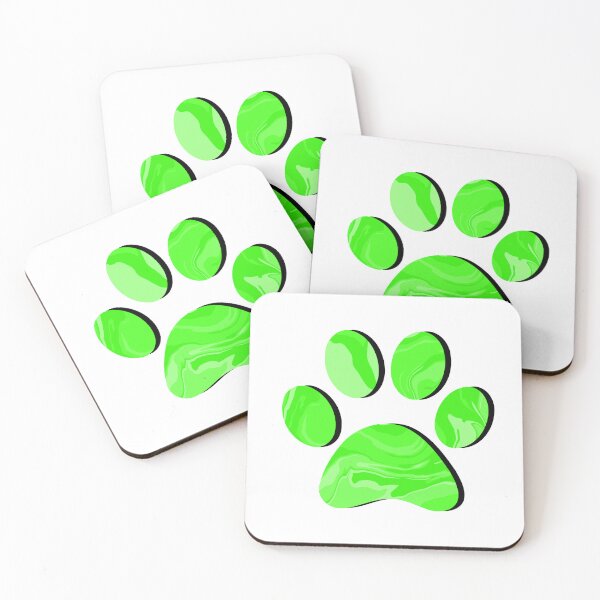 Item preview, Green Marble Paw Print designed and sold by ViviTV.