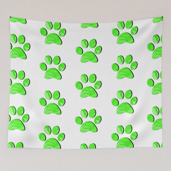 Item preview, Green Marble Paw Print designed and sold by ViviTV.