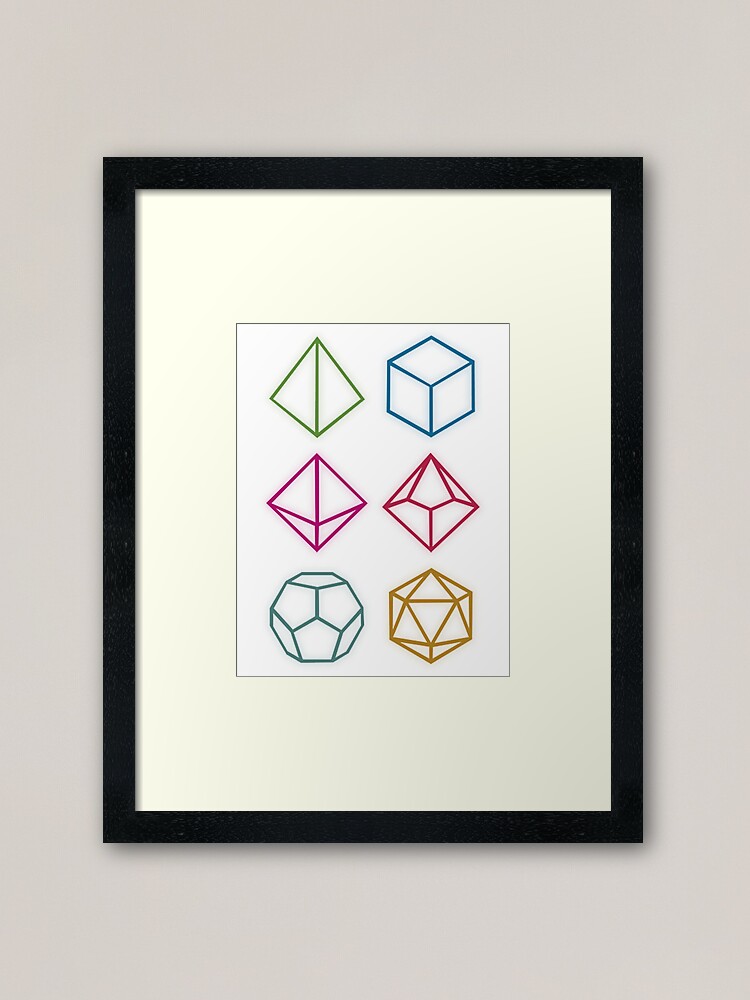 "DnD Dice" Framed Art Print for Sale by Coward Redbubble