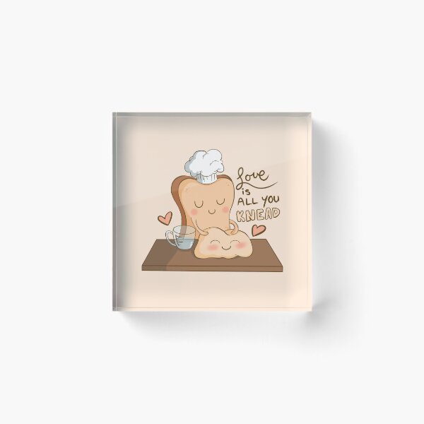 Item preview, Love Is All You KNEAD - Food Pun designed and sold by Honey Blossom.